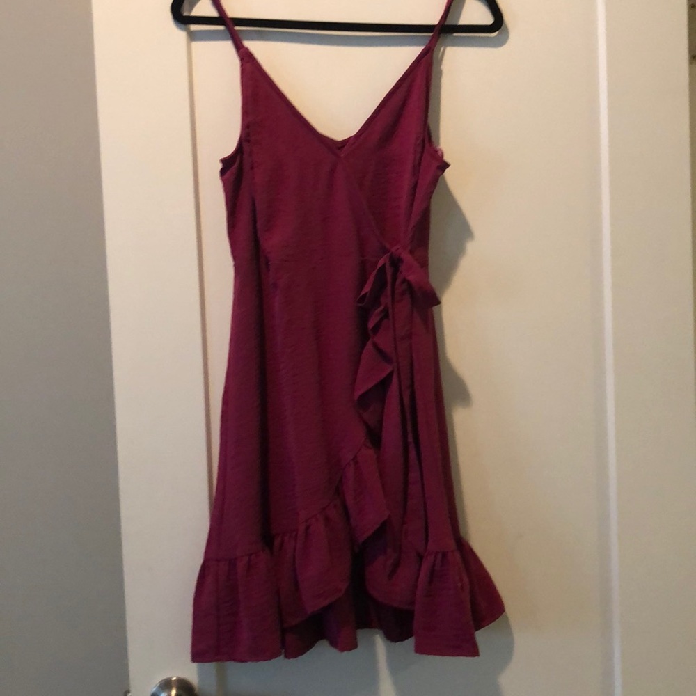 Pink ruffled dress